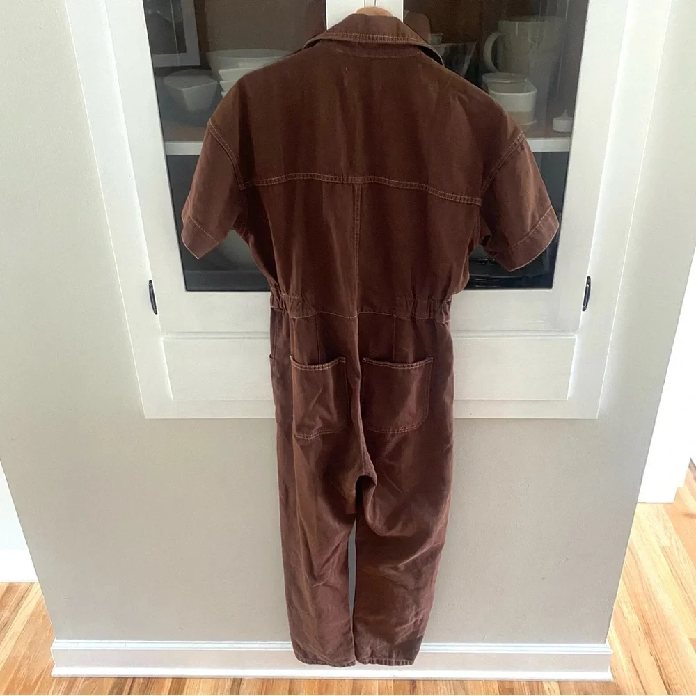 Free People x We The Free Marci Jumpsuit Denim Pinecone Brown Size XS OB1244404